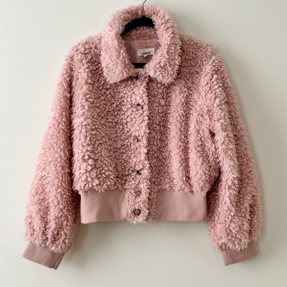 Love Chemiztry Pink Sherpa Faux Fur Fuzzy Teddy Jacket - Picture 7 of 16